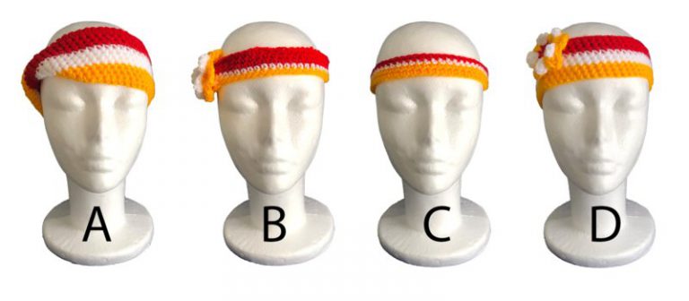 Haarband Oeteldonk gebreid