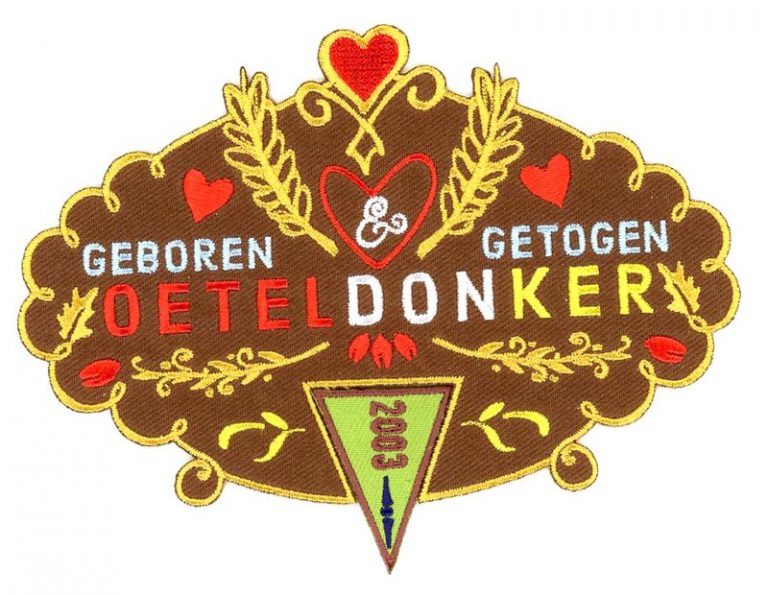 Geboren & getogen Oeteldonker embleem (ca 13x8,5 cm)