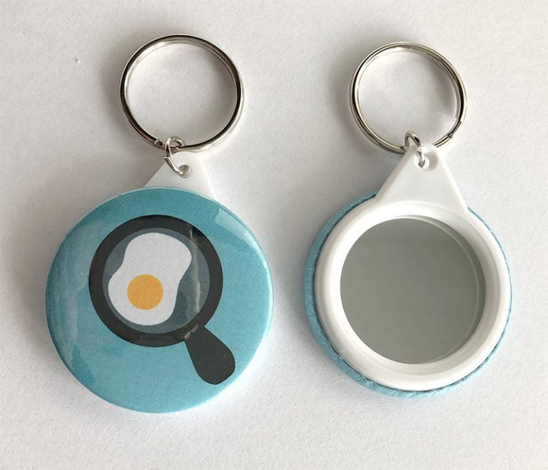 Hanger met spiegeltje - Spiegelei (4,5cm)