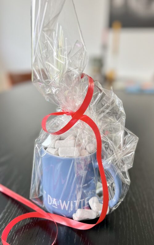 Brabantse Bedank Beker - Gevuld met dropkrijtjes - Da ge bedankt bent da witte